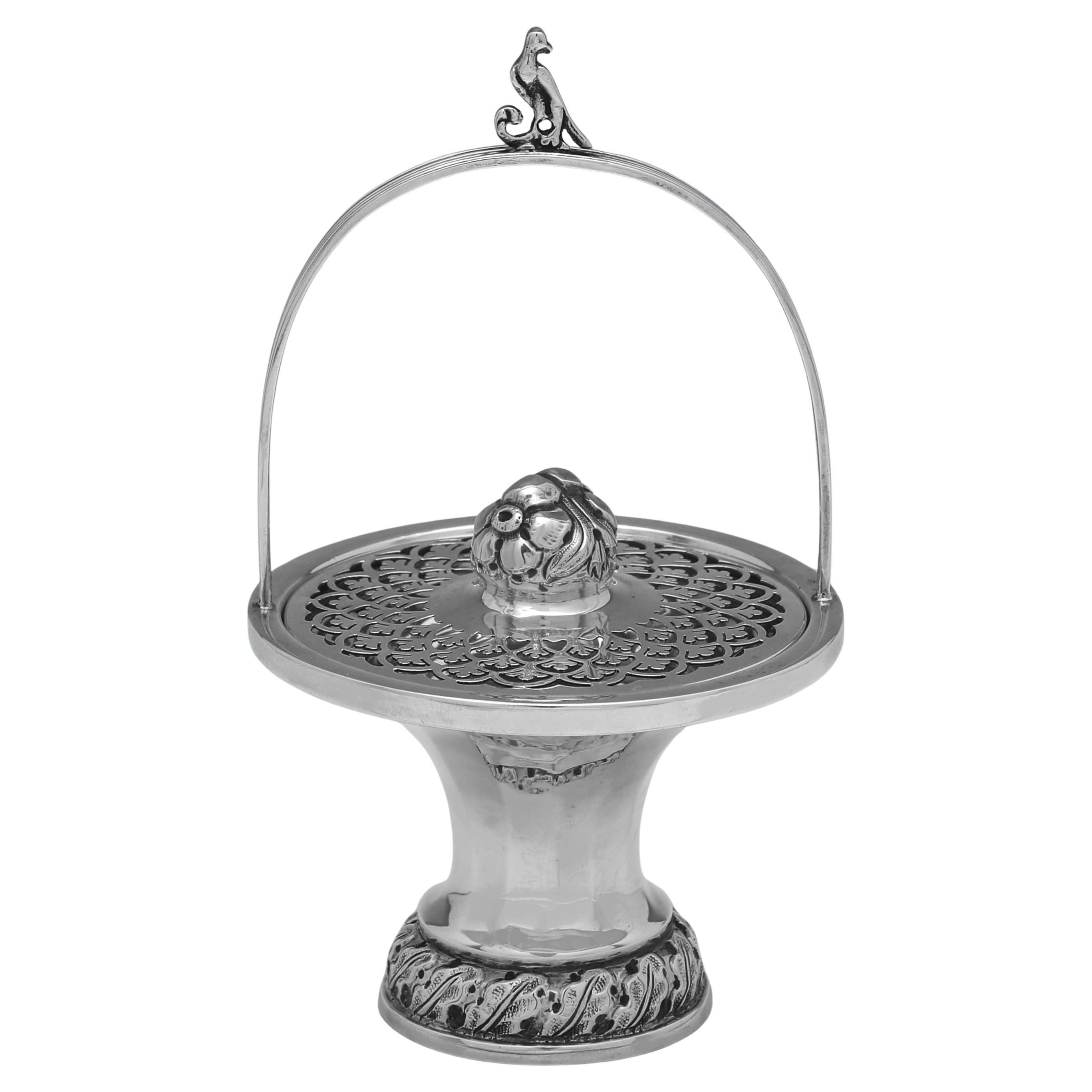 Raffinato portavaso d'argento edoardiano di Sharman D. A. Neil, Sheffield 1910 in vendita