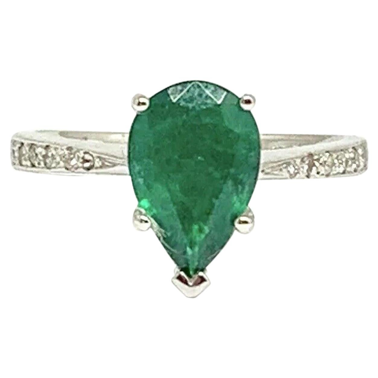 Diamond Emerald Ring 14k Gold 3.59 TCW Certified
