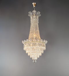 Fine lampe Empire en cristal Sac a Pearl Lampe Art Déco Antique