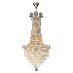 Raffinato lampadario Empire Crystal Sac a Pearl Lamp Lustre Silver Arte Antiques