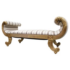 Fine Empire Style Giltwood Window Seat Banquette by Charles-Emile Moinat