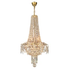 Diptych Fine Arts Lampadario a cascata in cristallo Sac a Pearl Lampada a lustro in ottone Art Deco