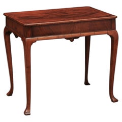 Fine England George II Walnut Tea Table with Cabriole Legs and Pad Feet