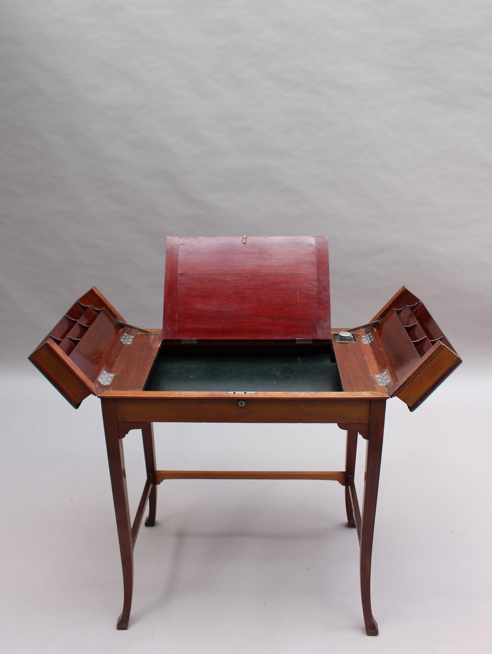 Fine English 19th Century Mahogany Secretary-Desk For Sale 5