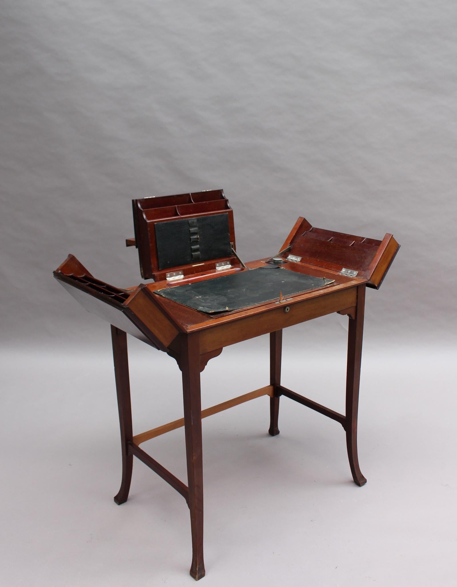 Fine English 19th Century Mahogany Secretary-Desk For Sale 9