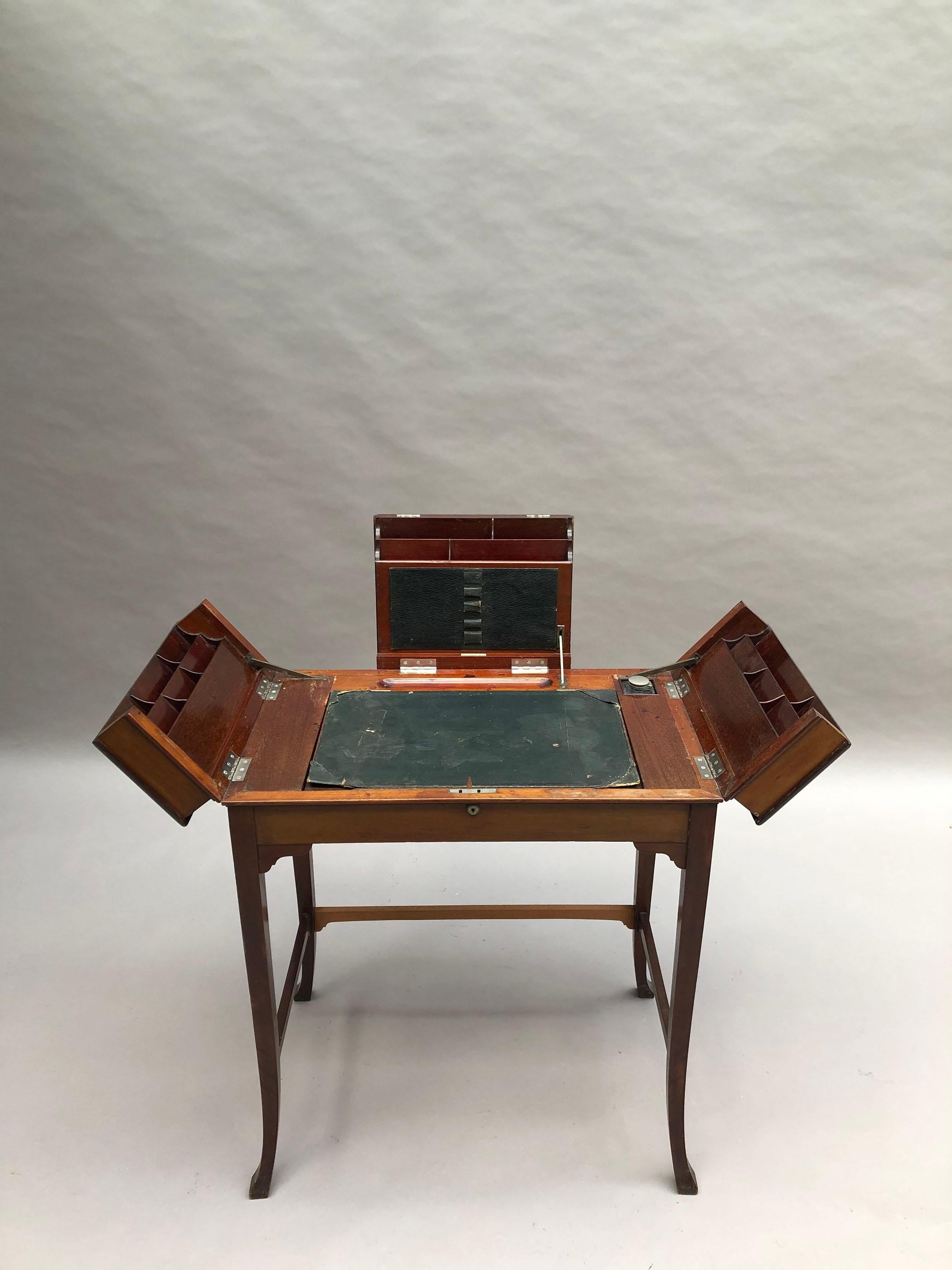Edwardian Fine English 19th Century Mahogany Secretary-Desk For Sale