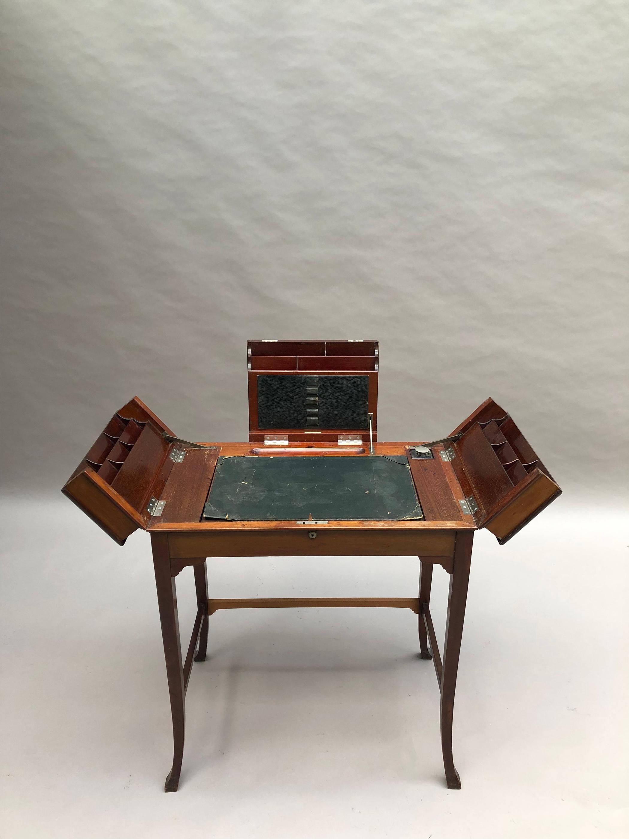 Fine English 19th Century Mahogany Secretary-Desk For Sale 8