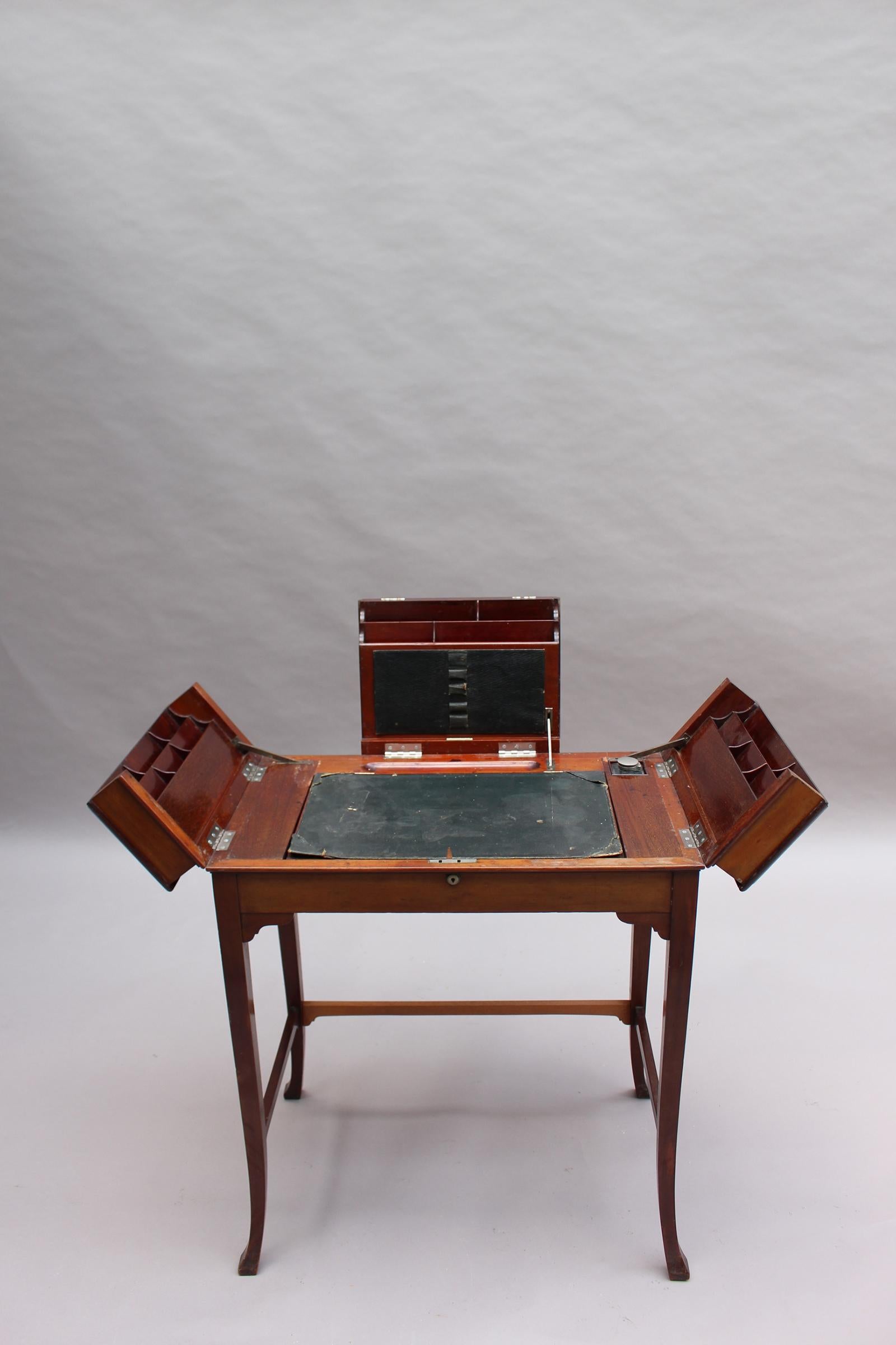 Fine English 19th Century Mahogany Secretary-Desk For Sale 2