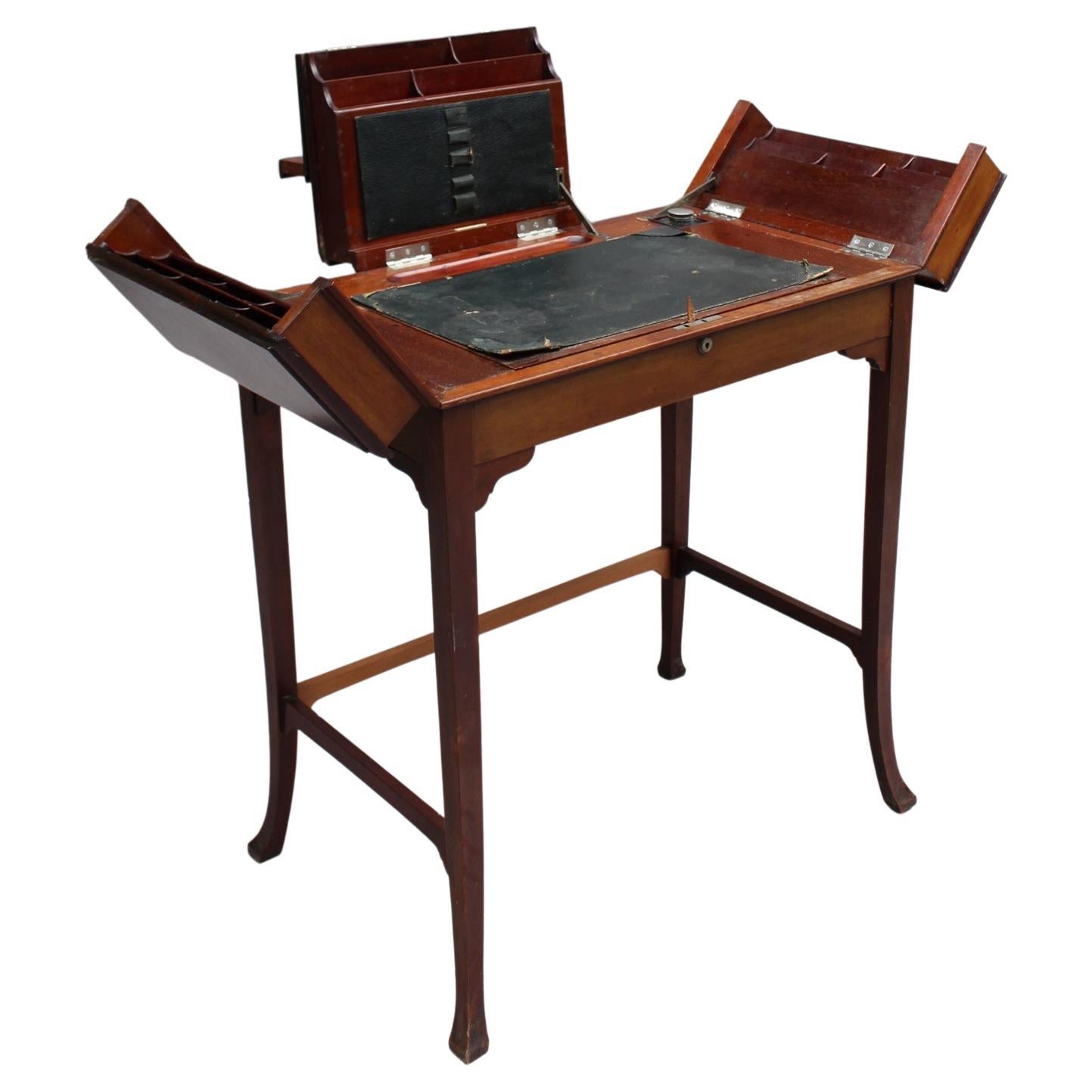 Fine English 19th Century Mahogany Secretary-Desk For Sale