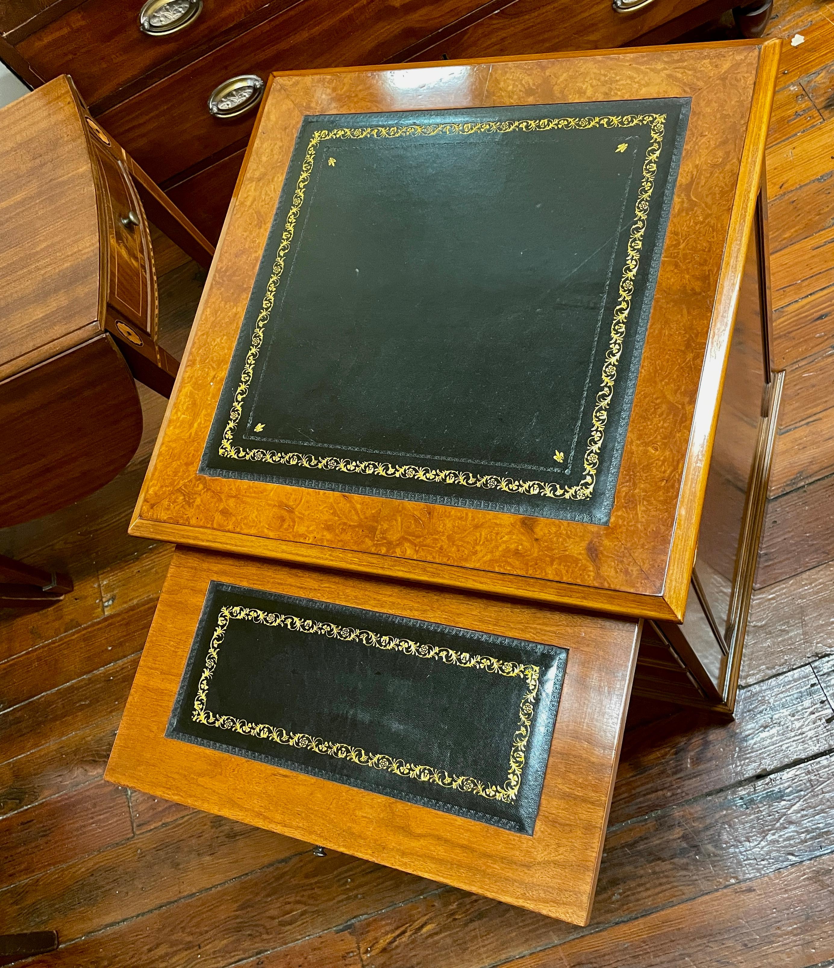 Archivador de 2 cajones de madera de olmo con rebabas inglés Inglés en venta