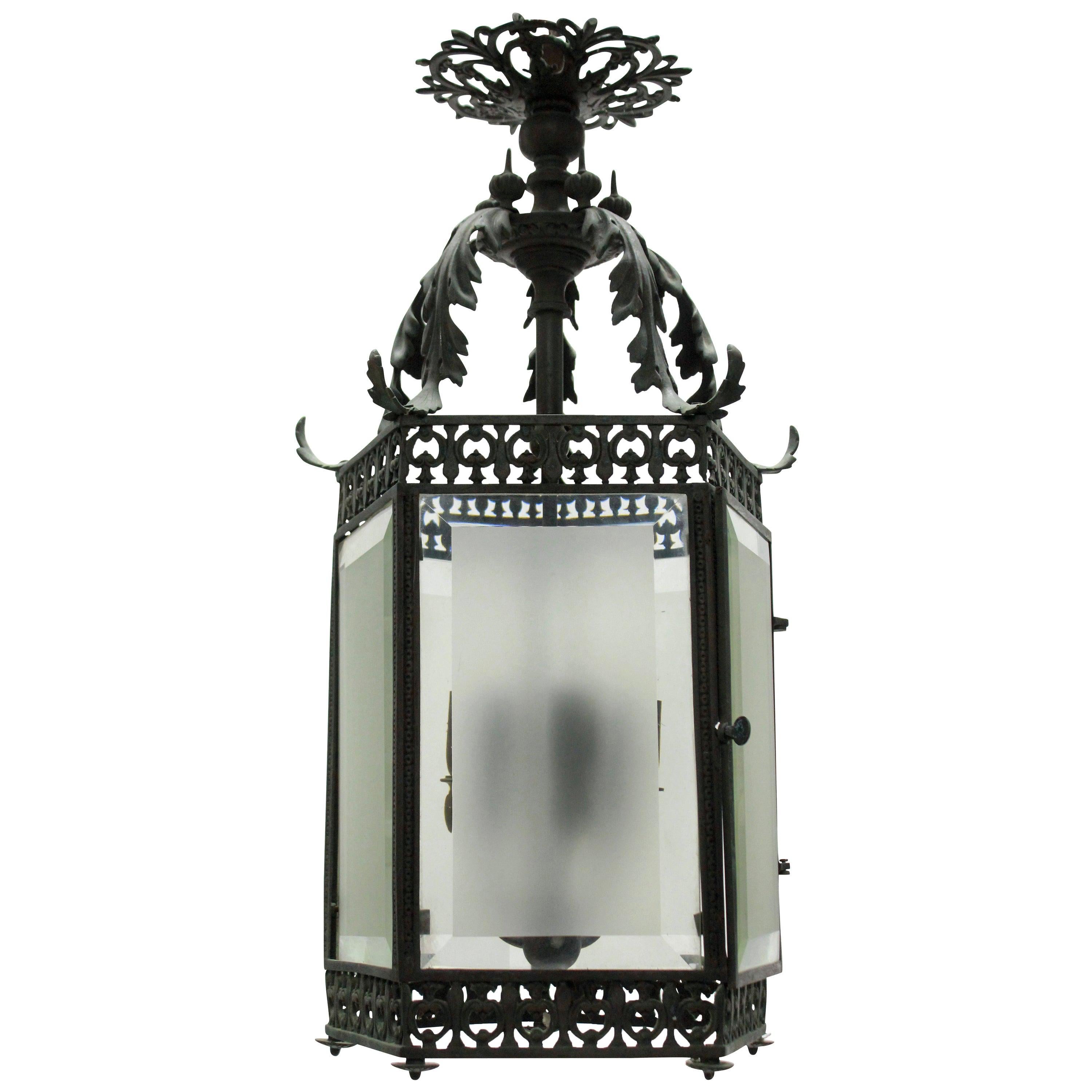 Fine English Bronze Hanging Lantern