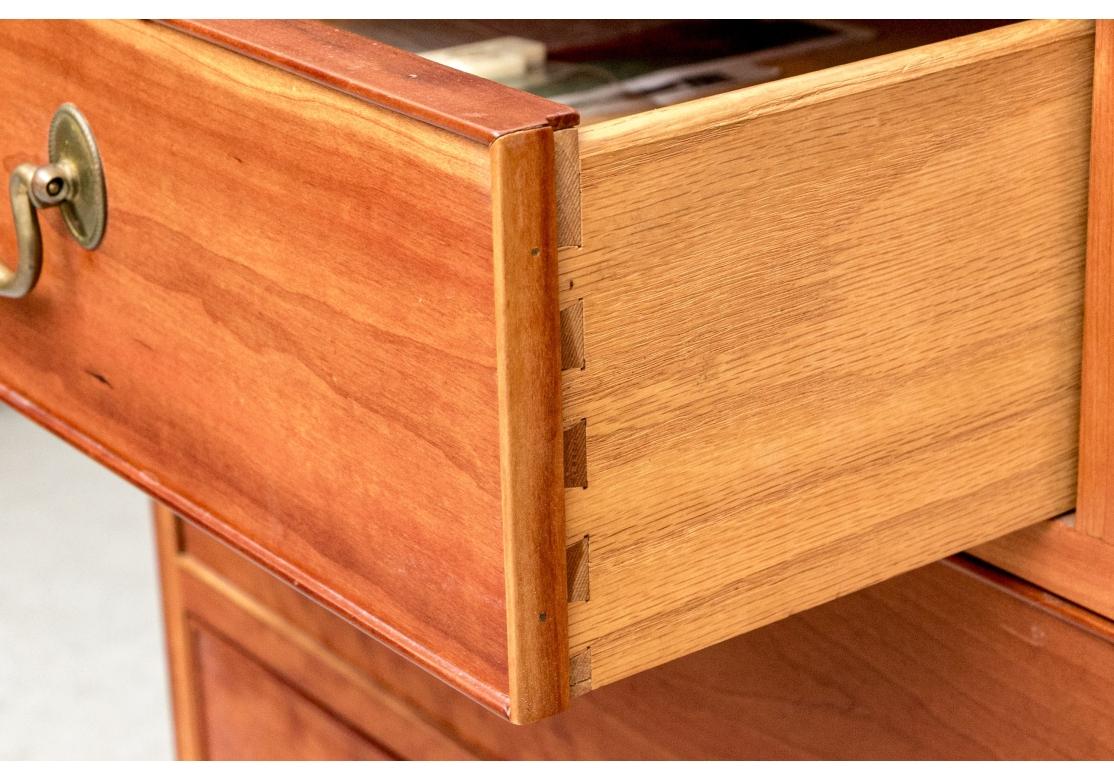 Fine English Chippendale Style Cherry Chest Of Drawers For Sale 7
