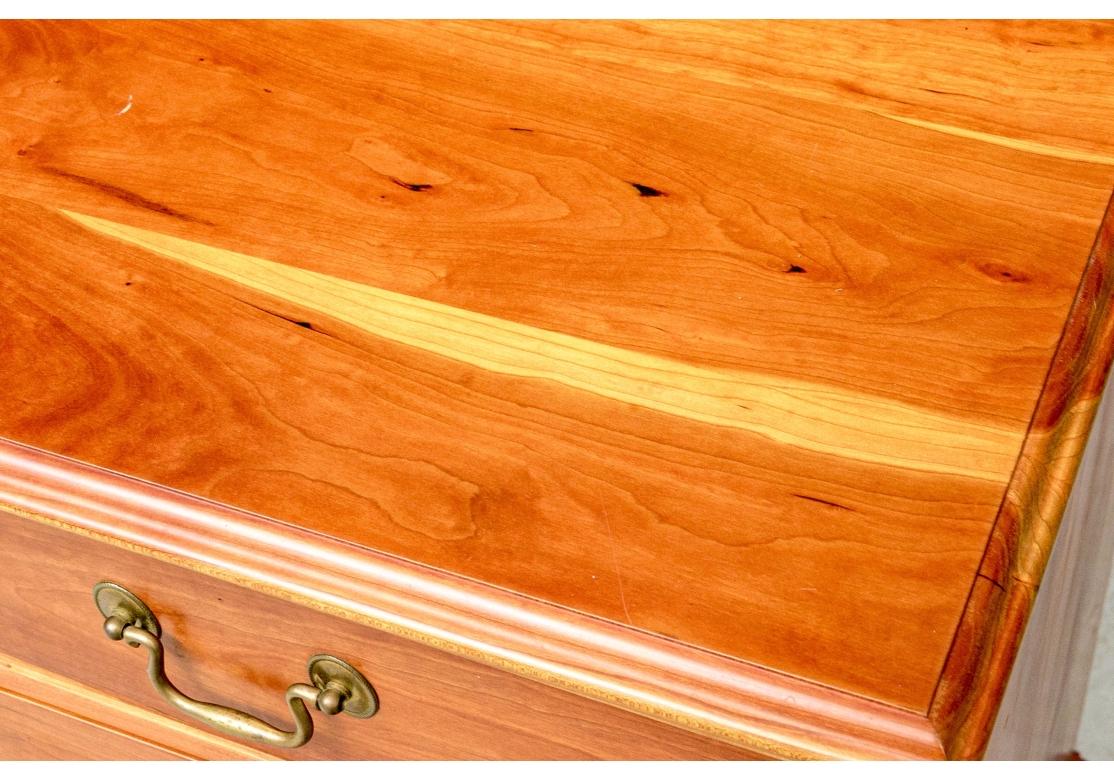 Brass Fine English Chippendale Style Cherry Chest Of Drawers For Sale