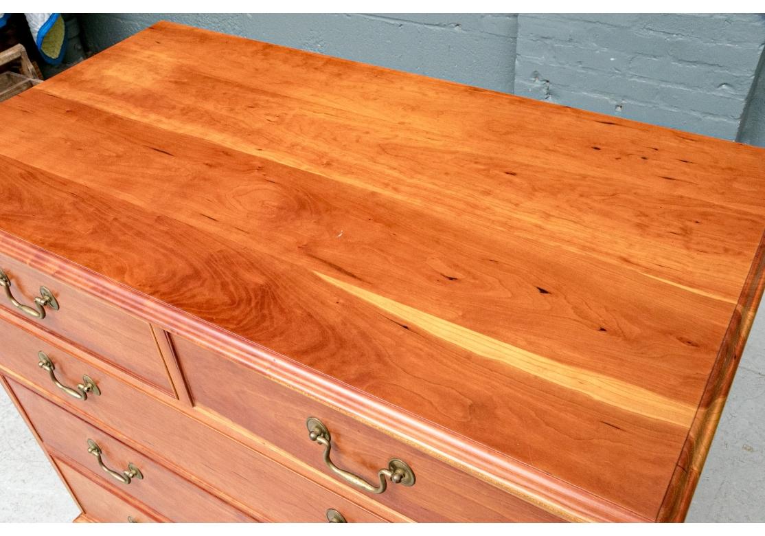 Fine English Chippendale Style Cherry Chest Of Drawers For Sale 4