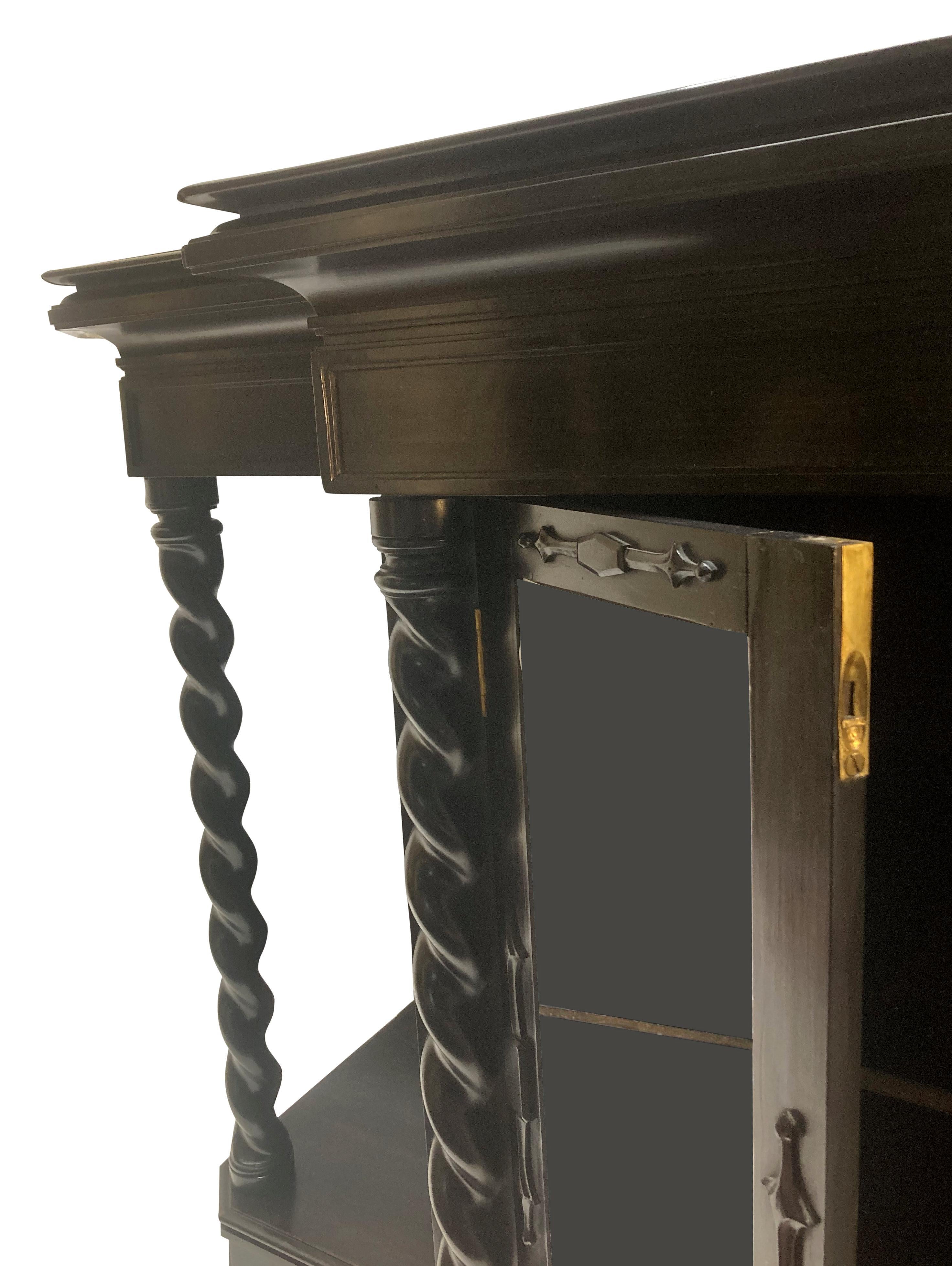 Feiner englischer Campaigner Chiffonier aus massivem Ebenholz und Palisander im Kolonialstil im Zustand „Gut“ im Angebot in Kent, Dover