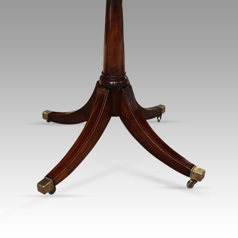 Fine English Country Estate 3 Pedestal Mahogany Dining Table In Good Condition In Salisbury, GB