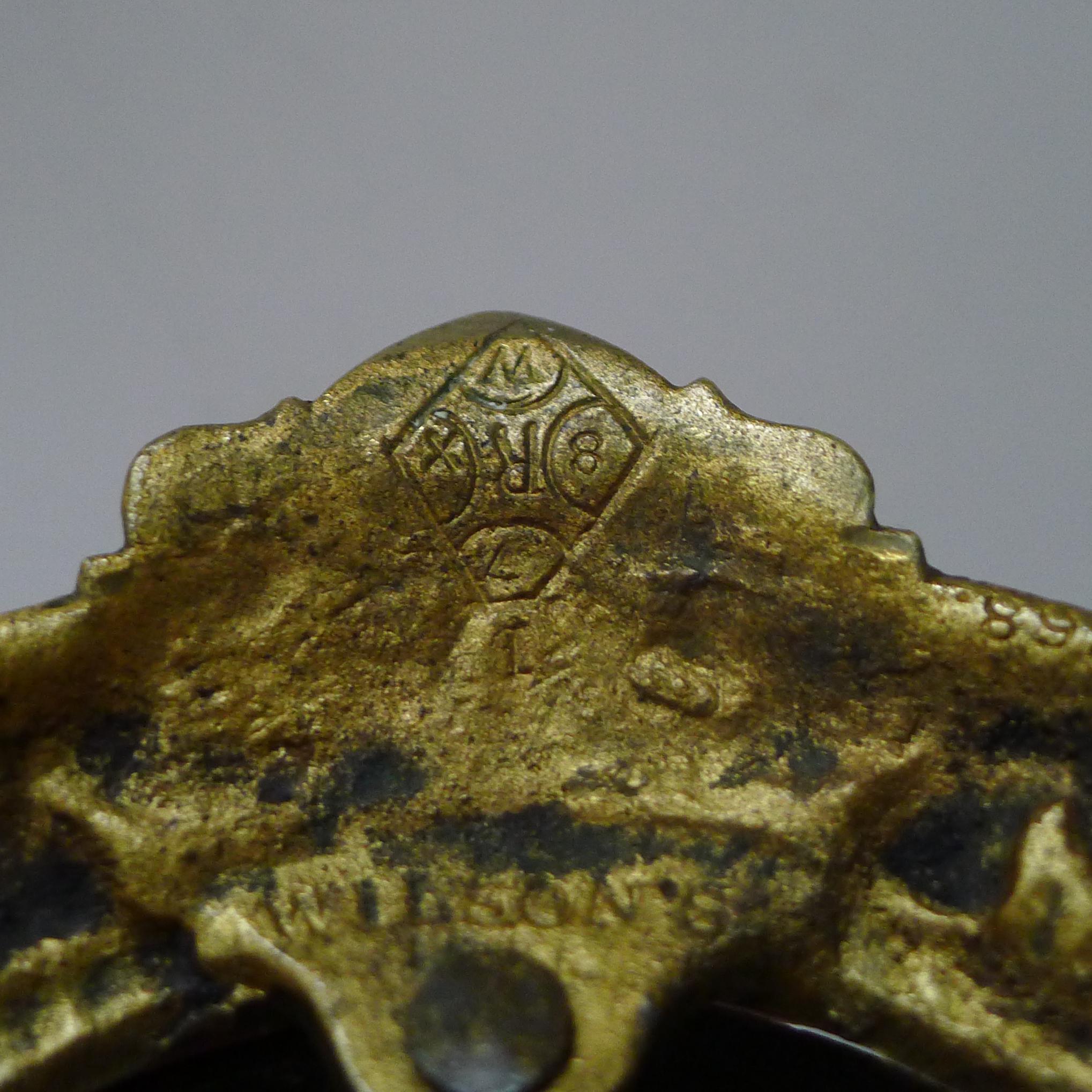 Brass Fine English Desk / Counter Bell Dated 1868