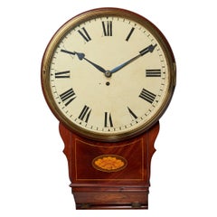 Feine englische Wanduhr mit tropfenförmigem Zifferblatt, CIRCA 1840