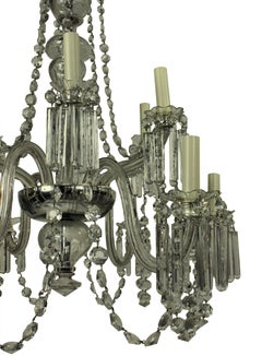 Fine English Edwardian Cut-Glass Chandelier