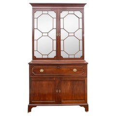 Fine English Georgian Mahogany Secretary Circa 1780-90