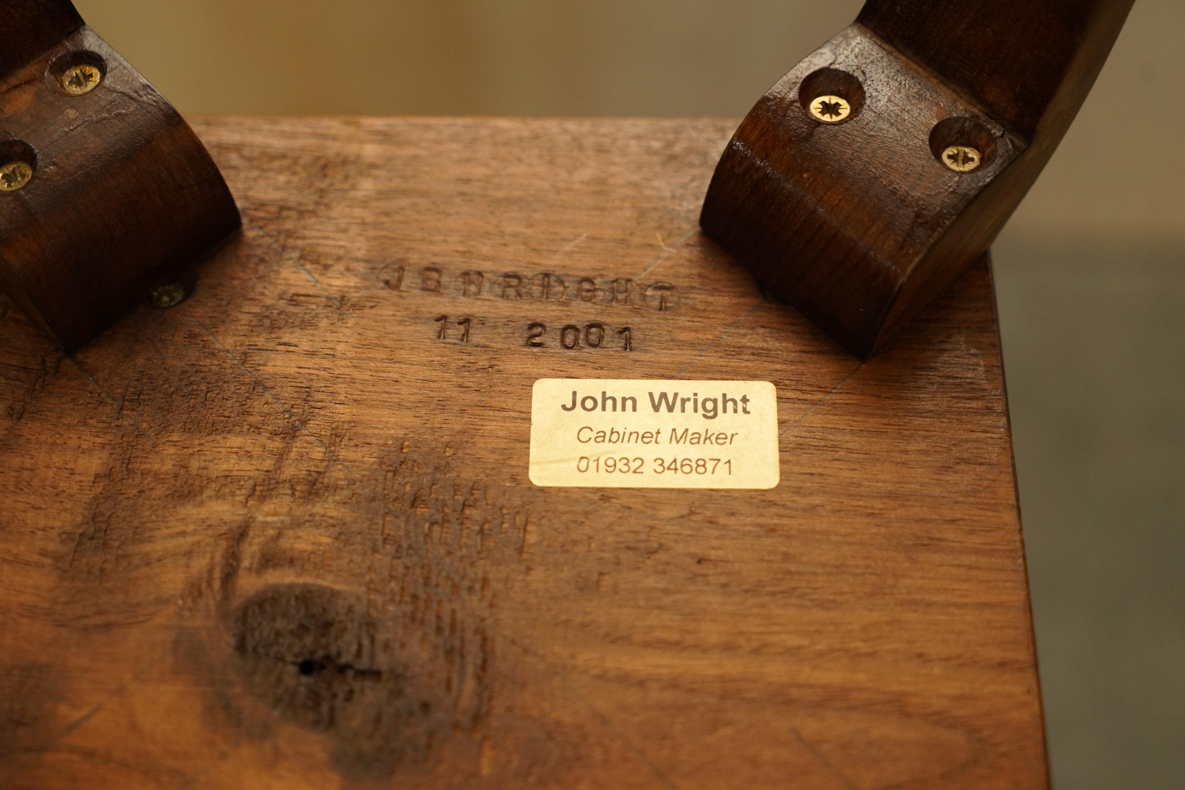 Fine English Made JB Wright Cabinet Maker Regency Revival Side End Lamp Table For Sale 8