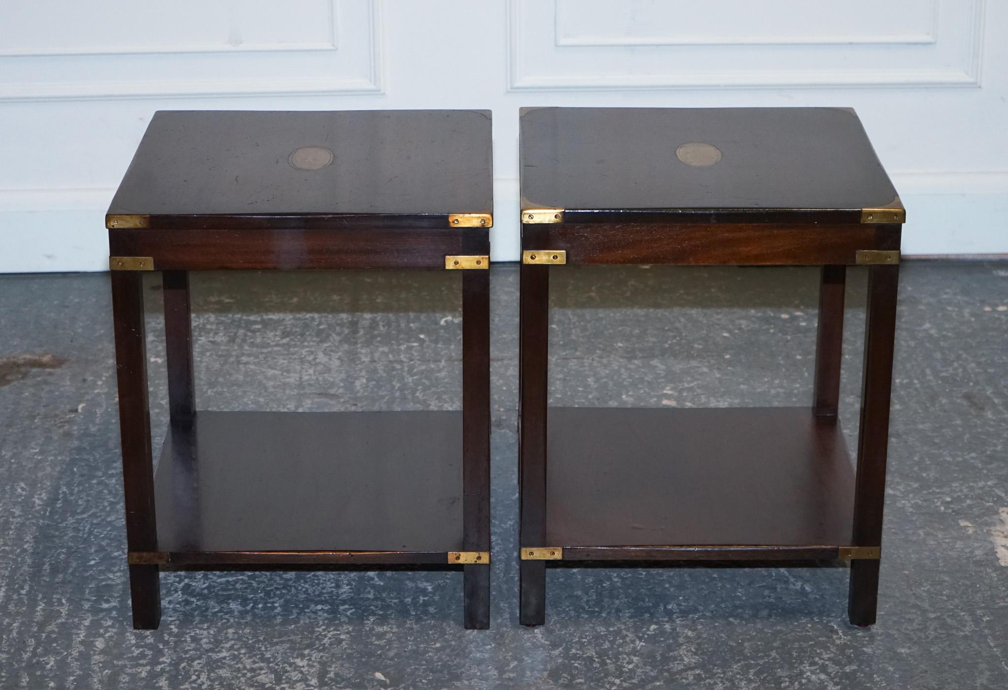 FINE ENGLISH PAIR DE TABLES D'INTÉRIEUR DE campane MILITAIRE BEvan FUNNELL Bon état - En vente à Pulborough, GB