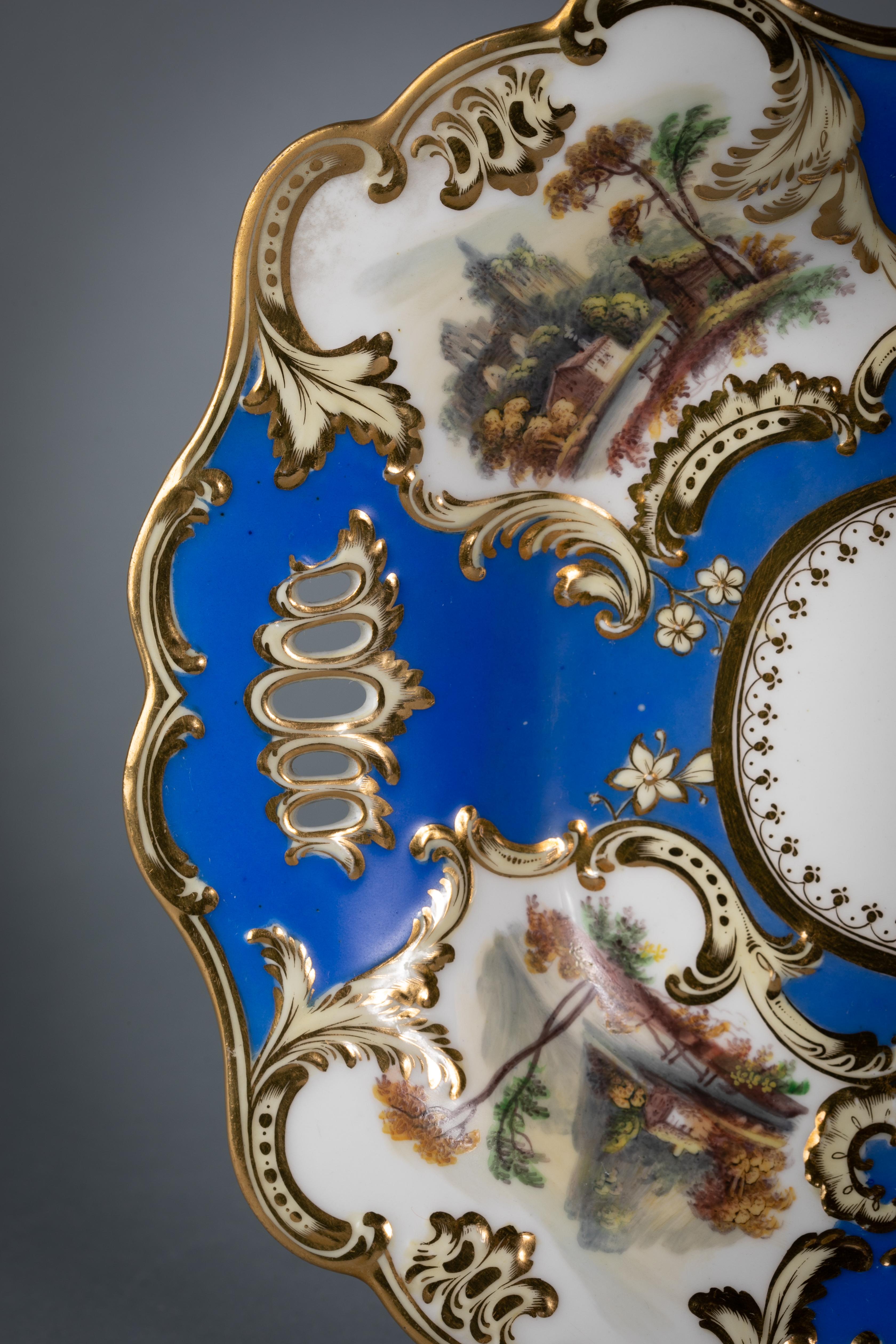 Fine English Porcelain Dessert Service, Minton, circa 1830 For Sale 15