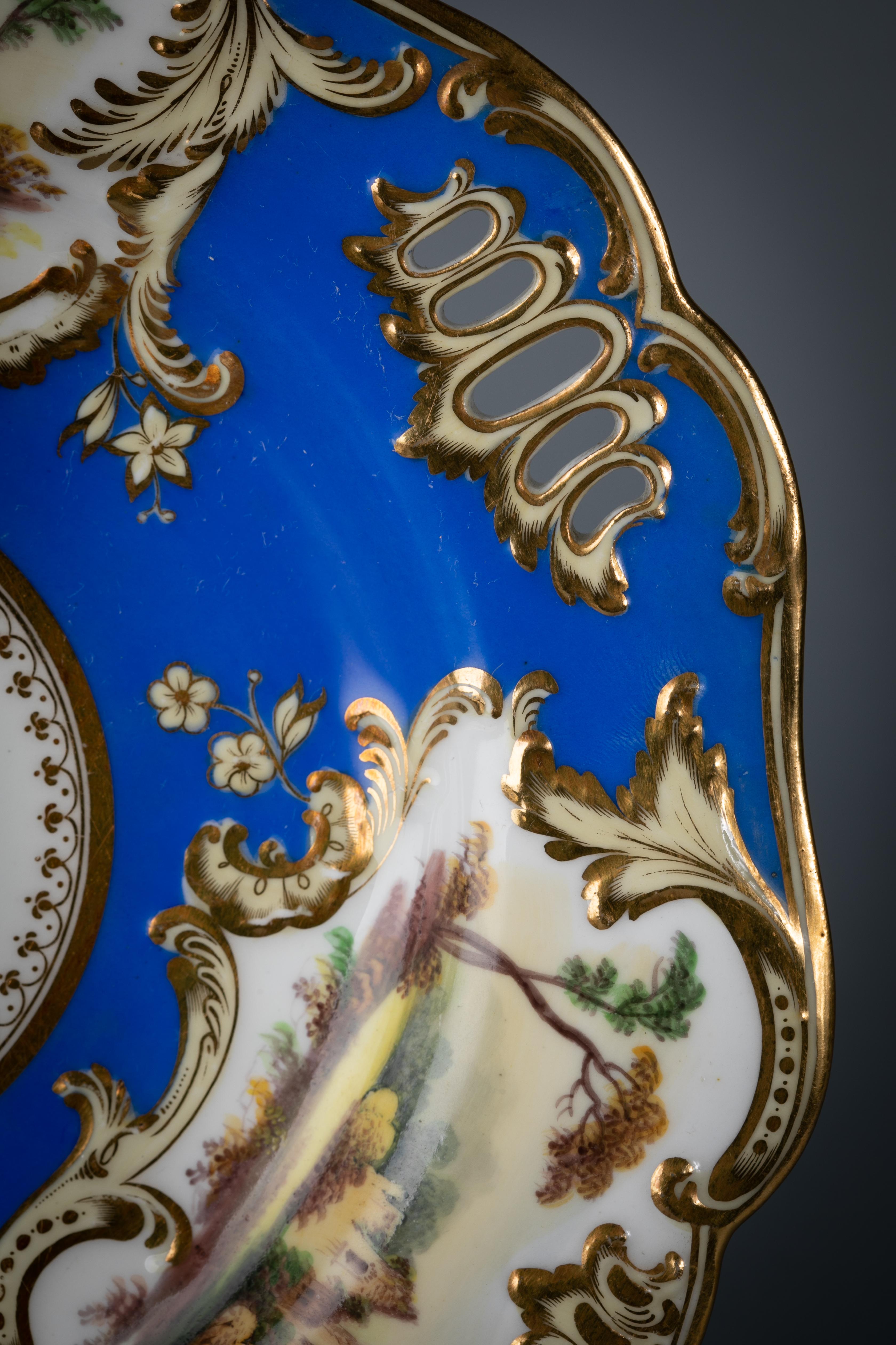 Fine English Porcelain Dessert Service, Minton, circa 1830 For Sale 4