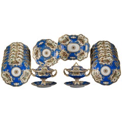 Fine English Porcelain Dessert Service, Minton, circa 1830