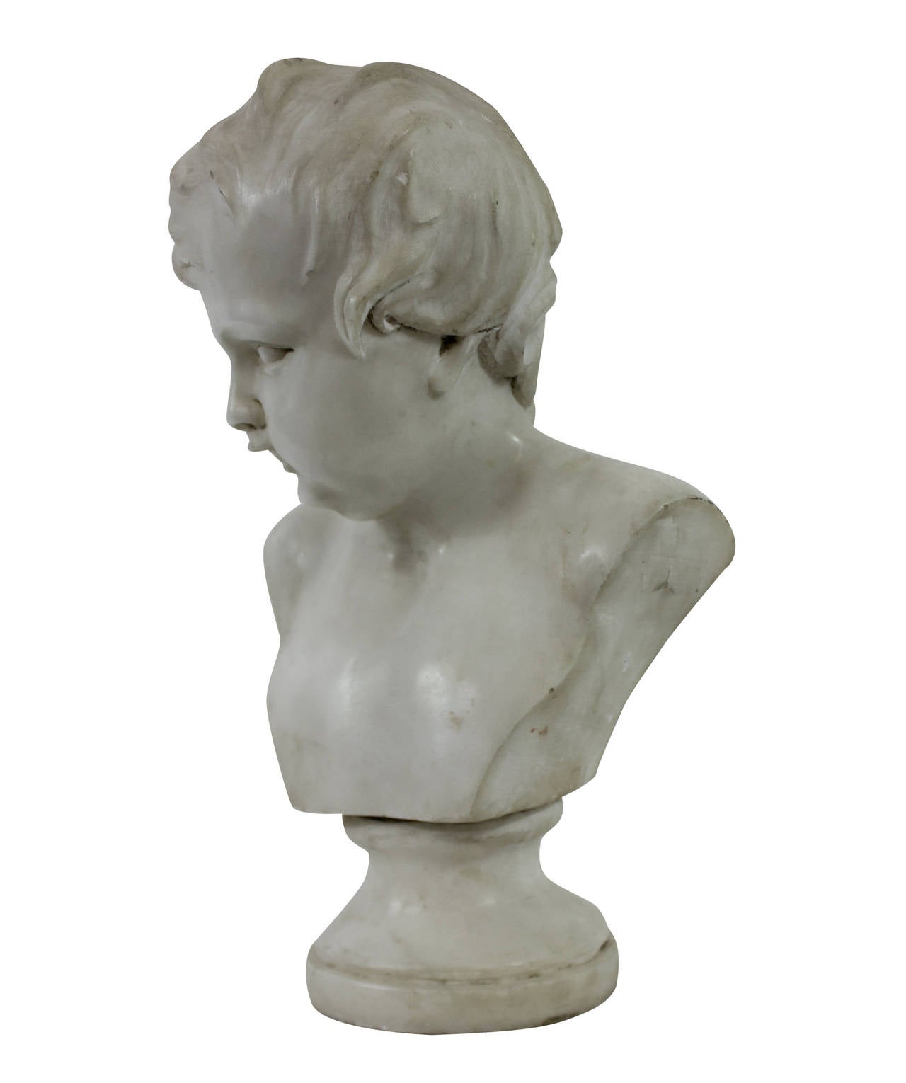 A fine English Regency marble bust of a boy. Sculptor unknown but finely executed.