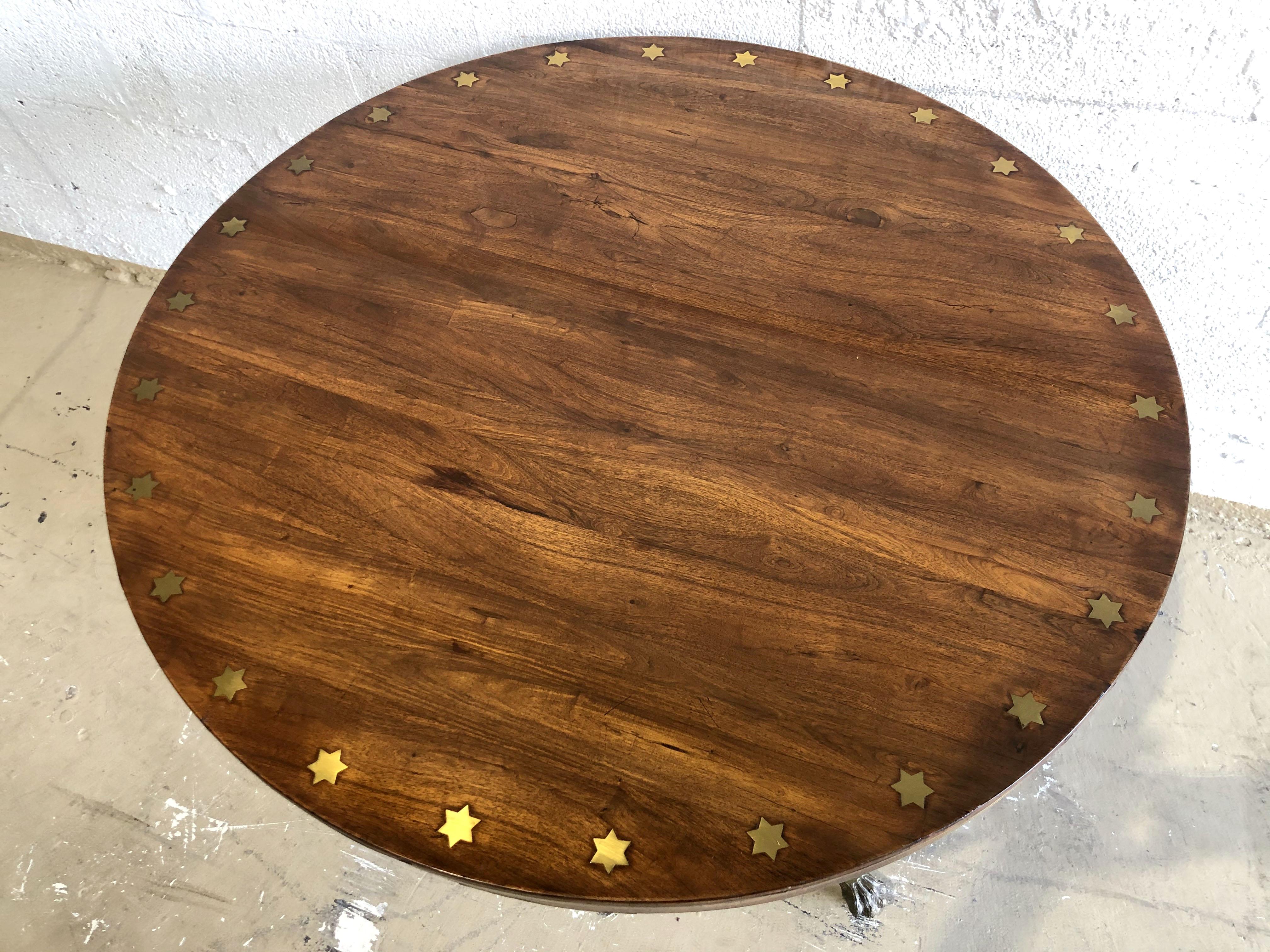 Fine English Regency Rosewood and Brass Inlaid Center Table 3