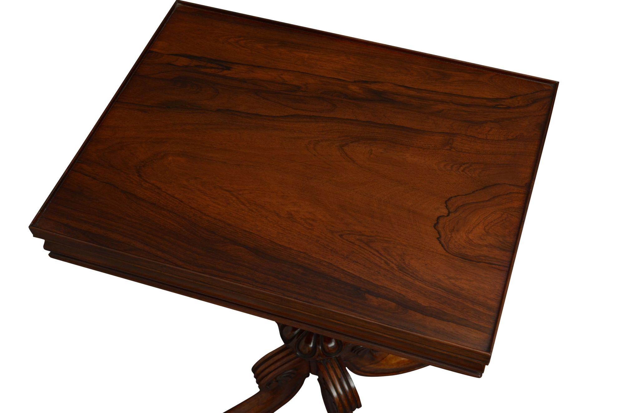19th Century Fine English Regency Rosewood Side Table For Sale