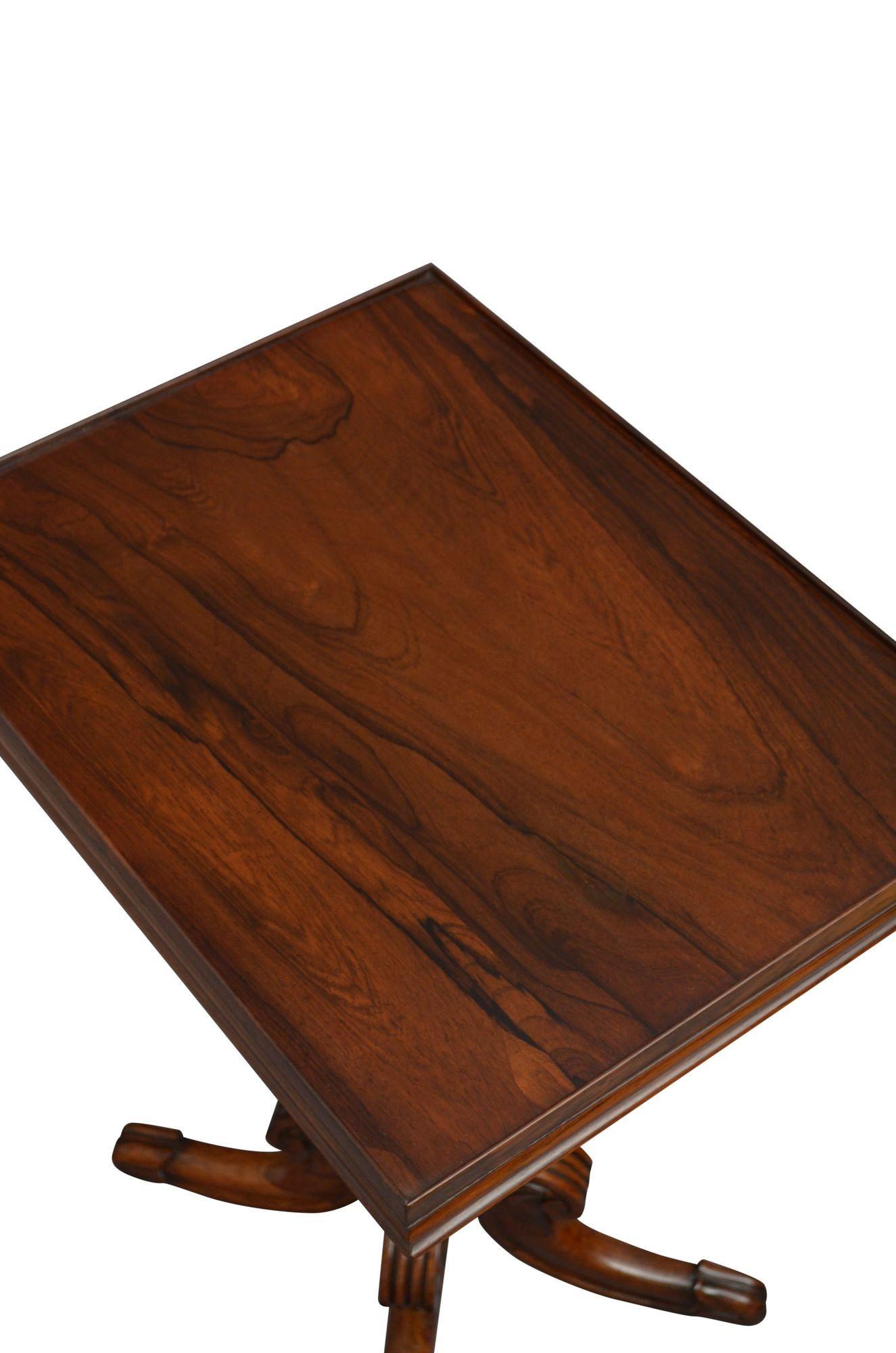 Fine English Regency Rosewood Side Table For Sale 3