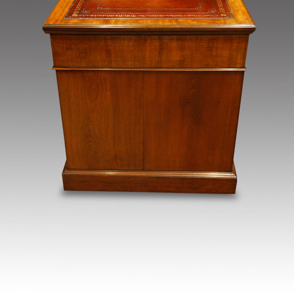 Fine English Victorian Edwards & Roberts Walnut Pedestal Desk 2