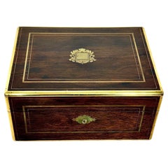Elegante beauty case da viaggio in stile vittoriano inglese, 1880 circa