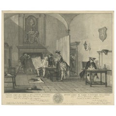 Fine Engraving of the 2nd Corps de Garde in the Low Countries 'Holland', 1760