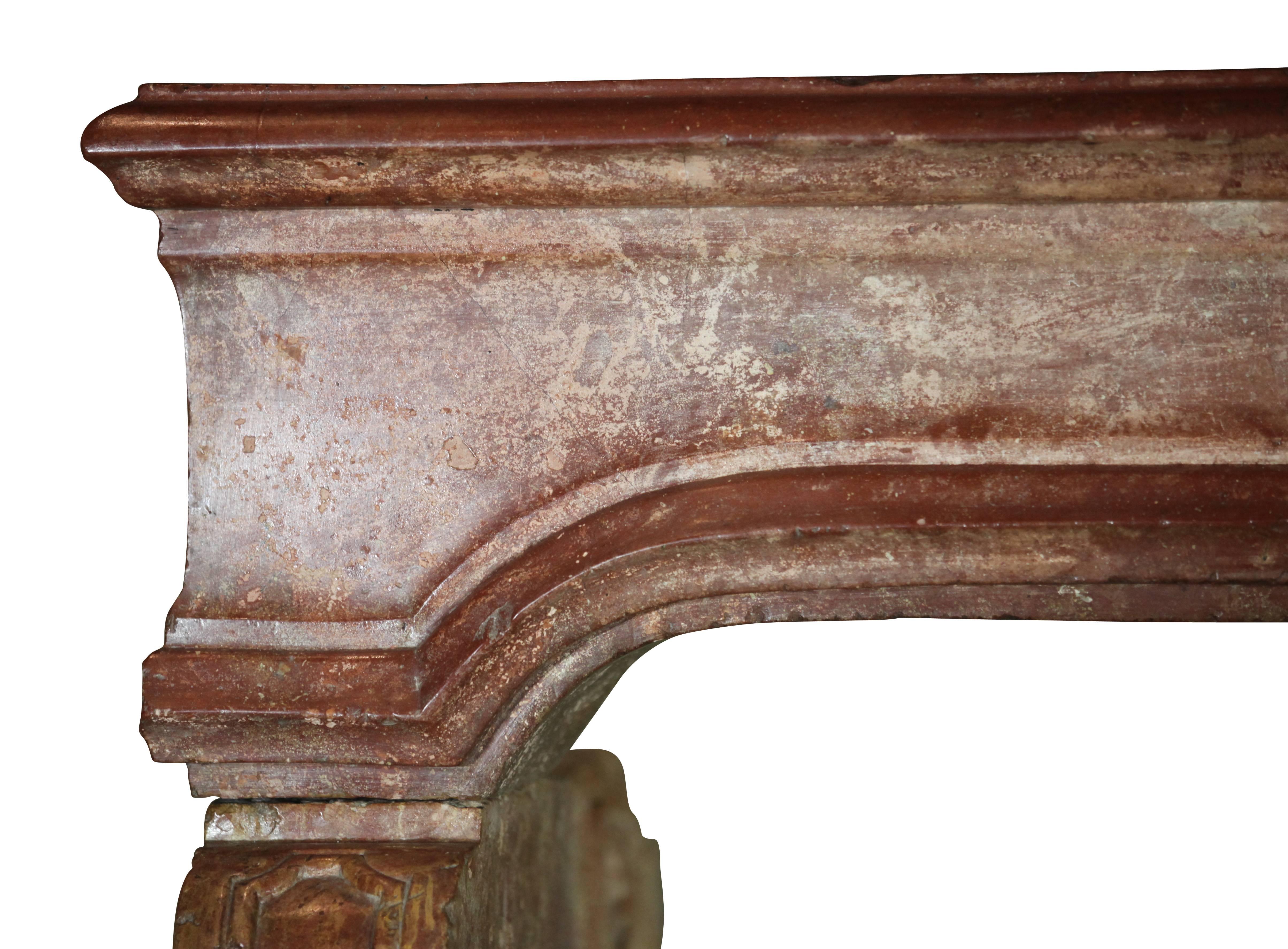 Carved Fine European Antique Fireplace Surround for Bespoke Interior For Sale