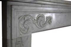 Fine European Antique Fireplace Surround in Carrara Marble