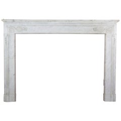 Fine European Antique Fireplace Surround in Carrara Marble