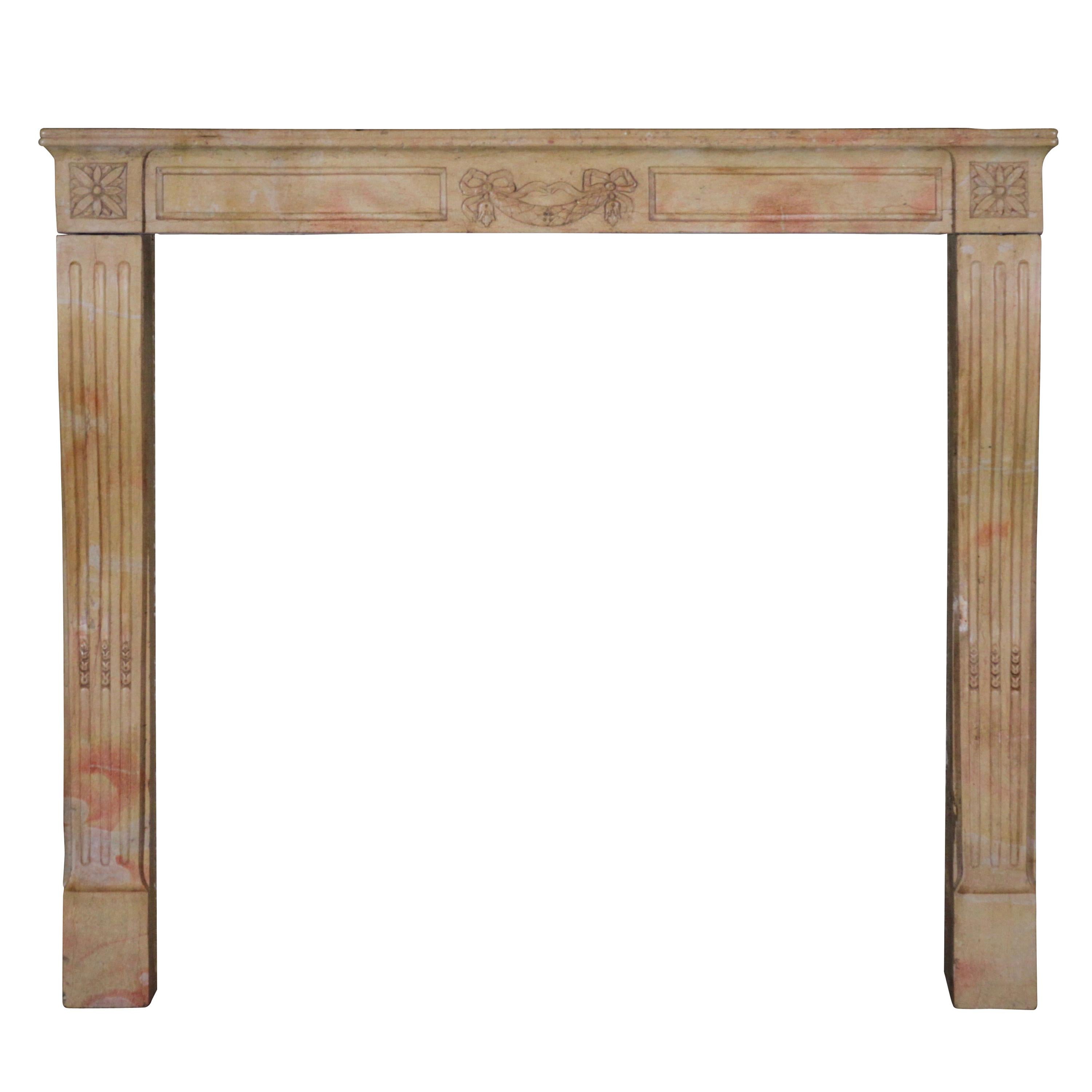 Fine European Antique Stone Fireplace Surround For Sale