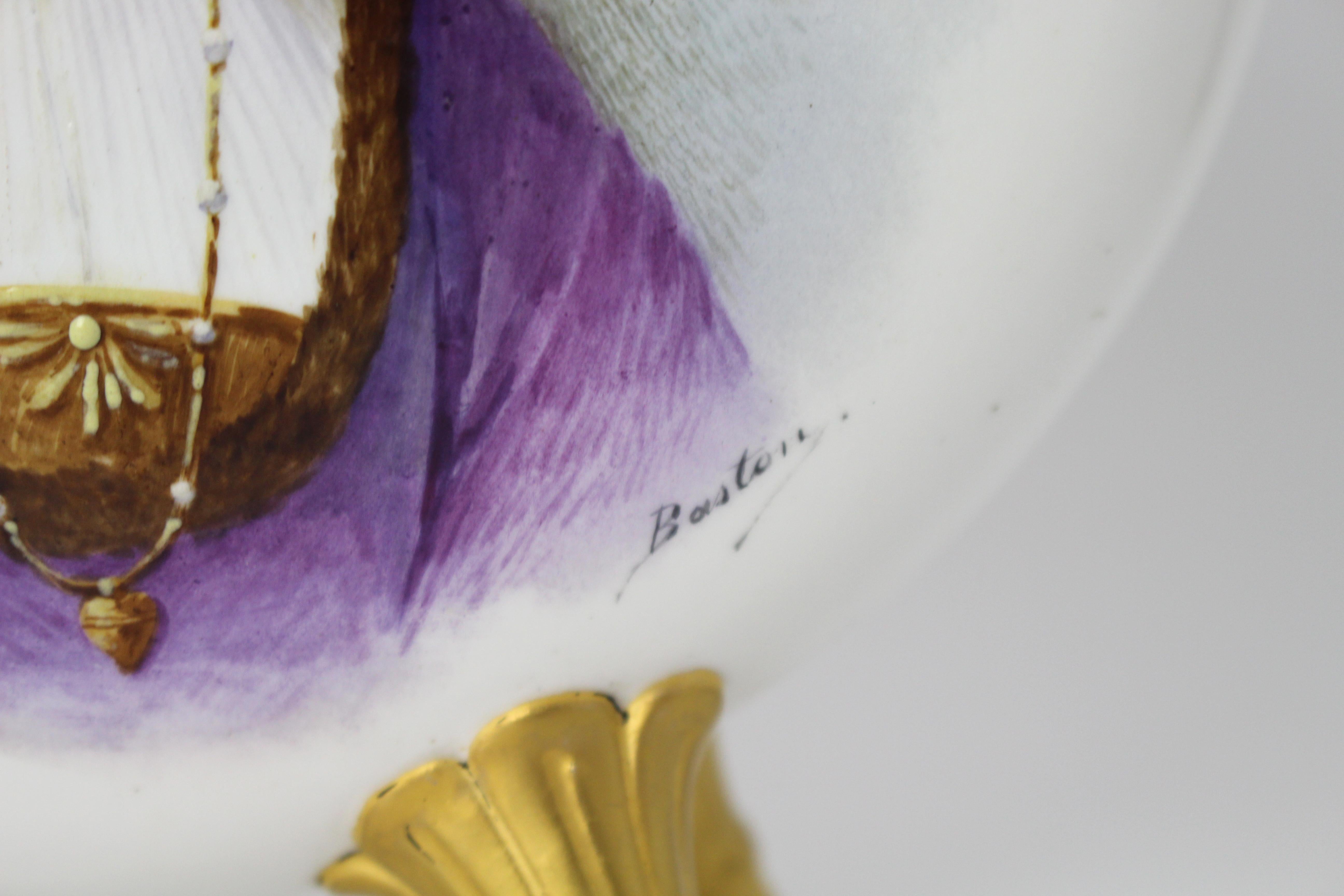 Fine European Hand-Painted & Gilded Moon Flask Vase c.1890 For Sale 6