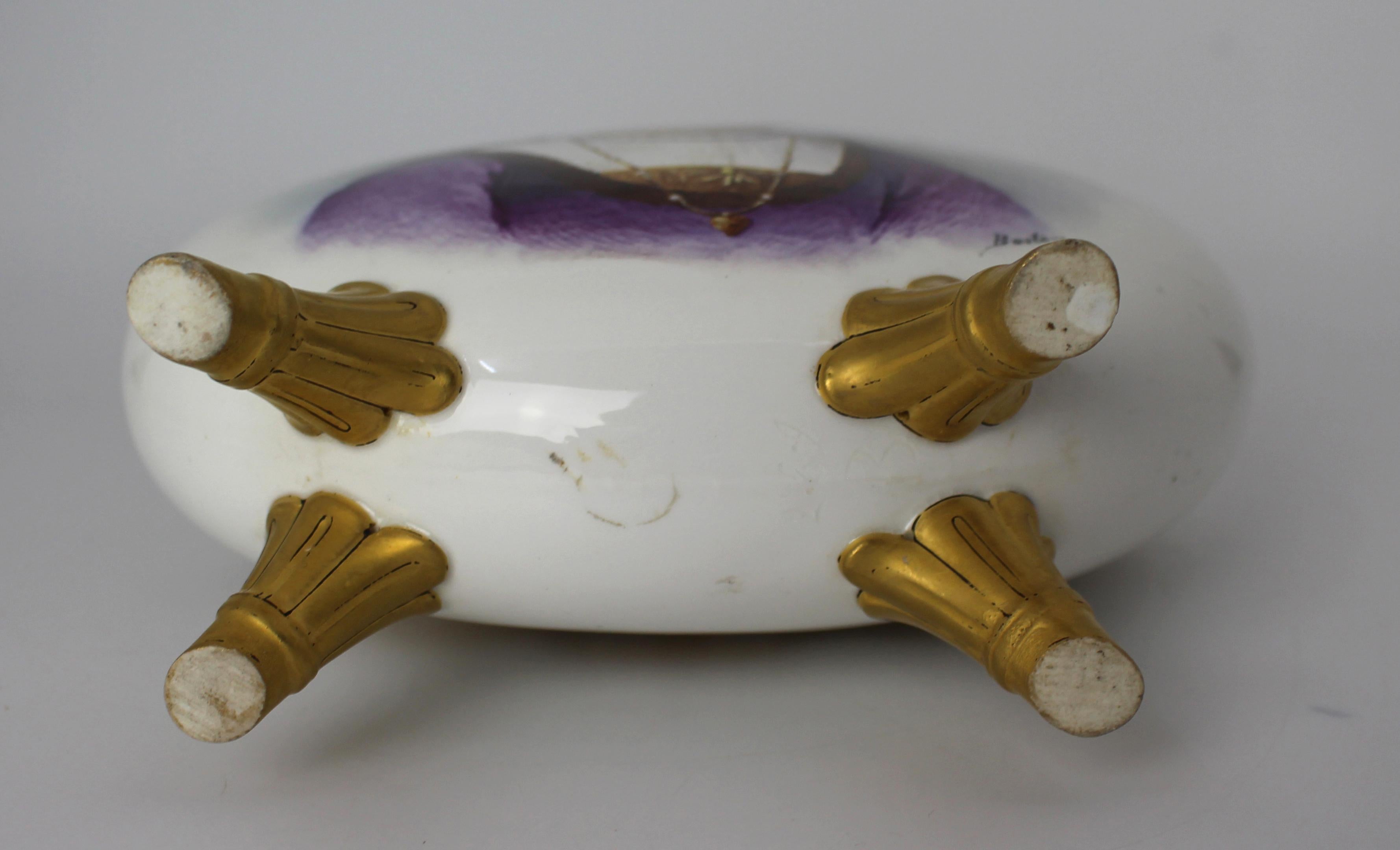 Fine European Hand-Painted & Gilded Moon Flask Vase c.1890 For Sale 11