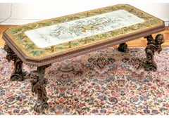 Fine European Reverse Paint And Gilt Cocktail Table