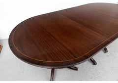 Fine European Triple Pedestal Dining Table