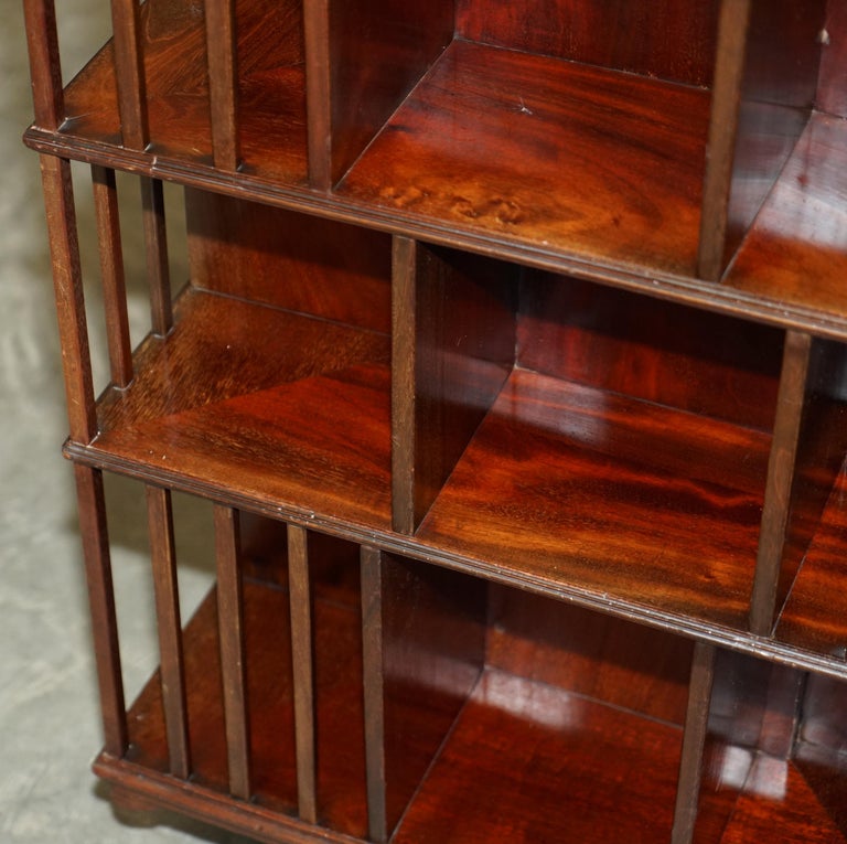 Fine Extra Large Antique Sheraton Hardwood and Satinwood Revolving ...