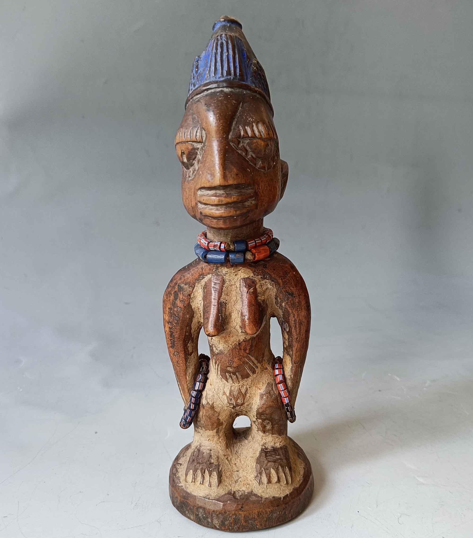 Nigerian Fine  Female Yoruba Ibeji Figure  African Tribal Art  Antiques