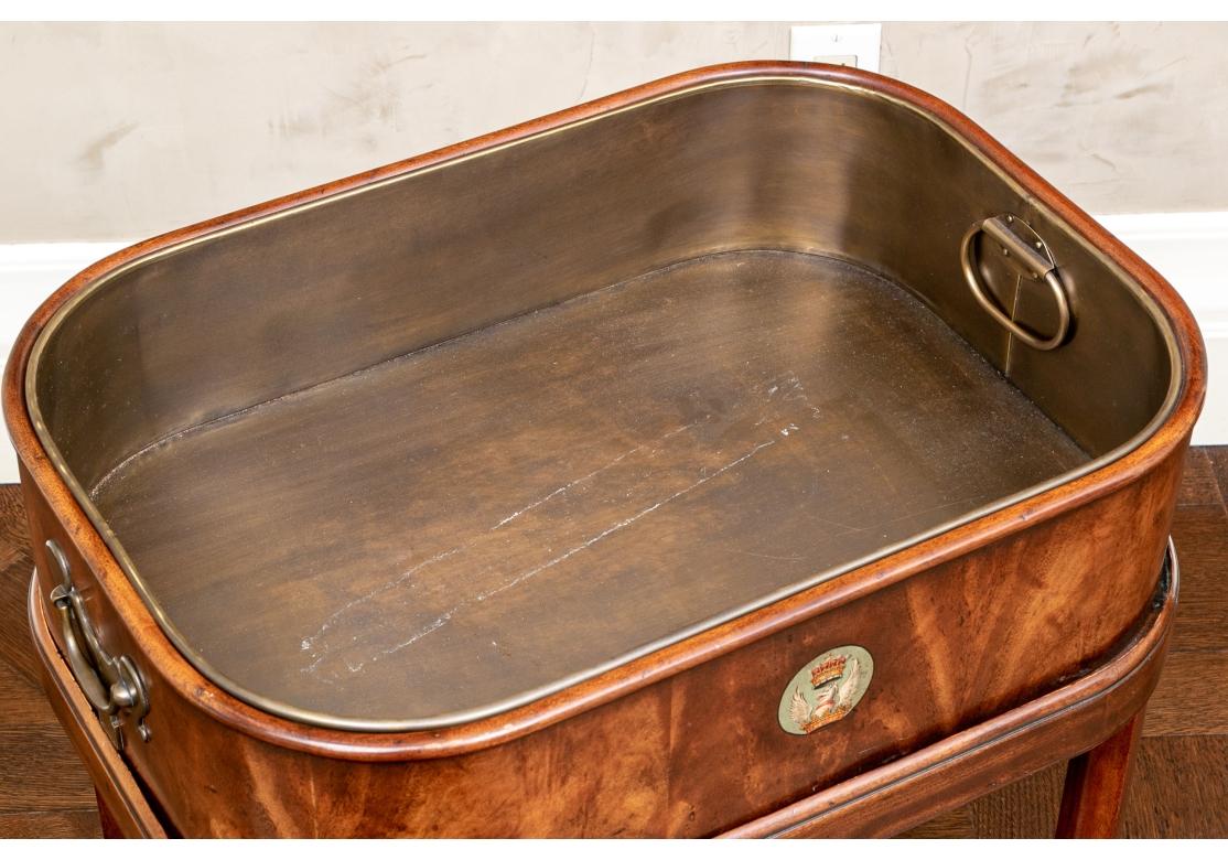 Fine Figured Wood Tray On Stand For Sale 1