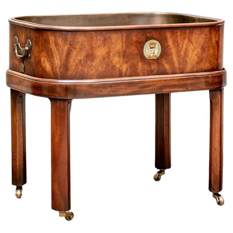 Fine Figured Wood Tray On Stand For Sale