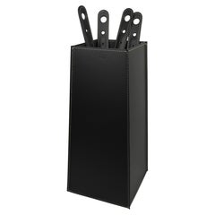 Fine fireplace set in steel and regenerated leather BOARY