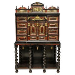 Used Fine Flemish Baroque Late 17th Century Tortoiseshell Cabinet on Stand